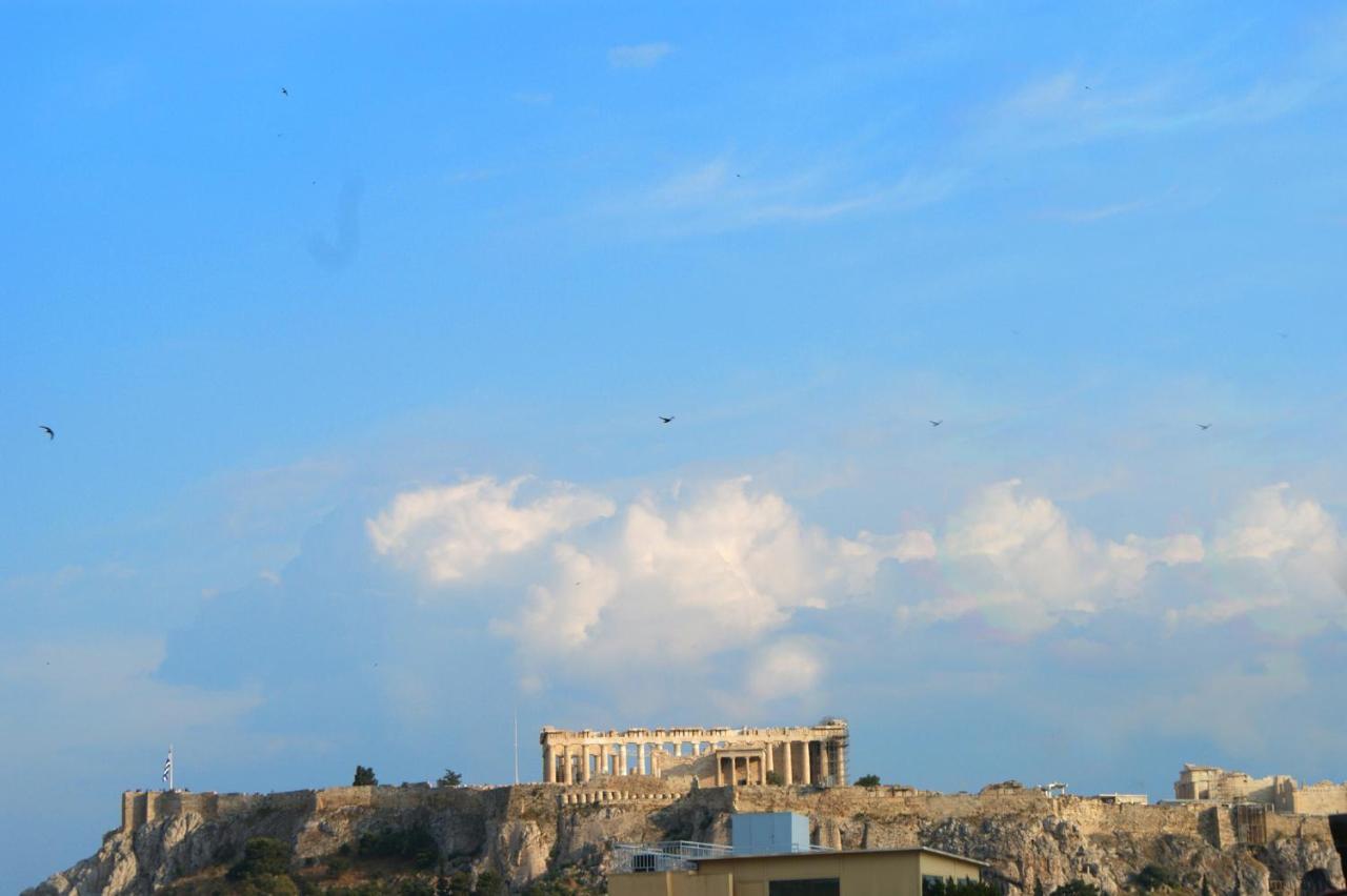 Sunny Studio With Parthenon View Balcony Atenas Exterior foto